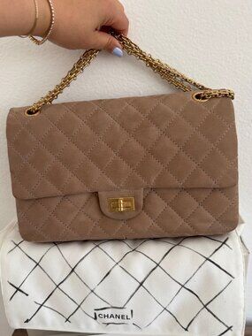 CHANEL 2.55 Reissue Flap Bag – Light Brown Suede – Classic & Timeless